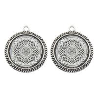 Zinc Alloy Pendant Cabochon Setting, Flat Round, plated Approx 2.9mm, Inner Approx 25mm 