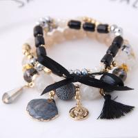 Zinc Alloy Bracelet, with Crystal, for woman Approx 6.69 Inch 