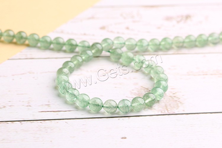 Strawberry Quartz Beads, Round, natural, DIY & different size for choice, green, Length:Approx 14 Inch, Sold By Strand