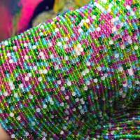 Gemischte Farbe Quarz Perlen, Regenbogen Quarz, rund, poliert, DIY, farbenfroh, 2-2.5MM, Länge:ca. 16 ZollInch, ca. 200PCs/Strang, verkauft von Strang