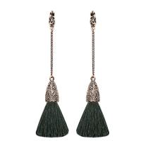 Fashion Tassel Earring, Zinc Alloy, gold color plated, for woman 115mm 