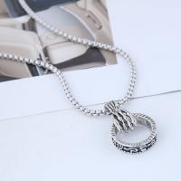 Zinc Alloy Sweater Chain Necklace, Round, antique silver color plated, Unisex & box chain Approx 26.78 Inch 