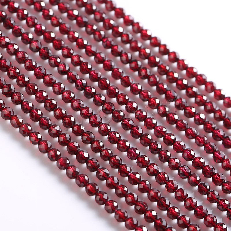 Garnet Beads, polished, DIY & different size for choice & faceted, red, Length:Approx 15 Inch, Sold By Strand