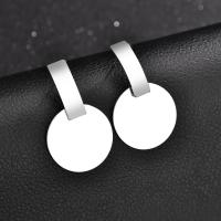 Zinc Alloy Drop Earring, Round, plated, for woman 50*29mm 