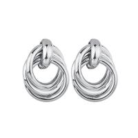 Zinc Alloy Drop Earring, Round, plated, for woman 34*25mm 