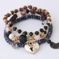 Zinc Alloy Rhinestone Bracelets, with Quartz, gold color plated, for woman & with rhinestone Approx 6.70 Inch 