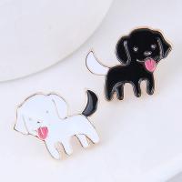 Enamel Zinc Alloy Stud Earring, Dog, gold color plated, for woman 