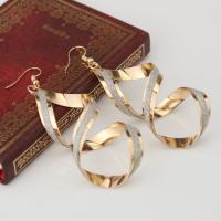Zinc Alloy Drop Earring, Helix, plated, for woman & frosted 60*30mm 