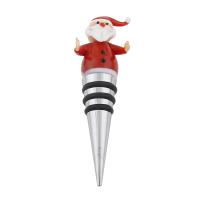 Christmas Lampwork Bottle Stopper, with Zinc Alloy, Santa Claus 114mm 