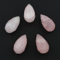 Rose Quartz Pendant, Teardrop, faceted, pink Approx 1mm 