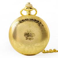Pocket Watch, Zinc Alloy, with Plastic, Chinese movement, gold color plated, Unisex, golden, 47MM Approx 31 Inch 