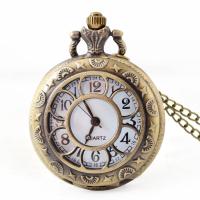 Pocket Watch, Zinc Alloy, Chinese movement, antique brass color plated, Unisex, metallic color plated, 40MM Approx 31 Inch 