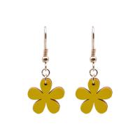 Zinc Alloy Drop Earring, Flower, gold color plated, handmade & for woman 8.6*11mm 