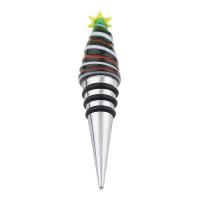 Christmas Lampwork Bottle Stopper, with Zinc Alloy, Christmas Tree 115mm 