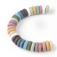 Multicolor Lava Perlen, DIY & verschiedene Größen vorhanden, keine, Länge:ca. 8 ZollInch, verkauft von Strang