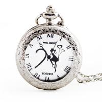 Pocket Watch, Zinc Alloy, with Plastic, Chinese movement, silver color plated, Unisex 47M Approx 31 Inch 