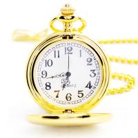 Pocket Watch, Zinc Alloy, with Plastic, Chinese movement, gold color plated, vintage & Unisex, metallic color plated, 47MM Approx 19 Inch 