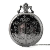 Pocket Watch, Zinc Alloy, with Plastic, Chinese movement, gun black plated, Unisex, metallic color plated, 47MM Approx 31 Inch 