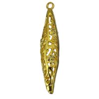 Brass Jewelry Pendants, gold color plated, hollow Approx 2mm 