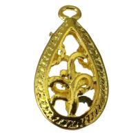 Brass Jewelry Pendants, gold color plated, hollow Approx 2mm 