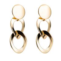 Zinc Alloy Drop Earring, Geometrical Pattern, gold color plated, multilayer & for woman, golden 