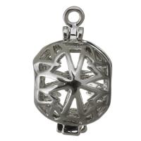Pregnant Ball Locket Pendant, Brass, silver color plated, hollow Approx 1.5mm 