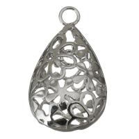 Brass Jewelry Pendants, silver color plated, hollow Approx 3mm 