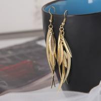 Zinc Alloy Drop Earring, Leaf, plated, for woman 55*35mm 