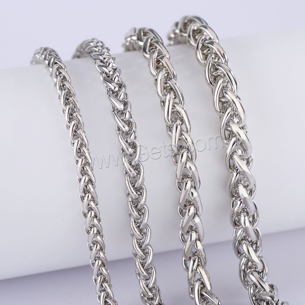 Brass Rope Chain, plated, different size for choice & for woman, Random Color, Length:Approx 19.6 Inch, Sold By Strand