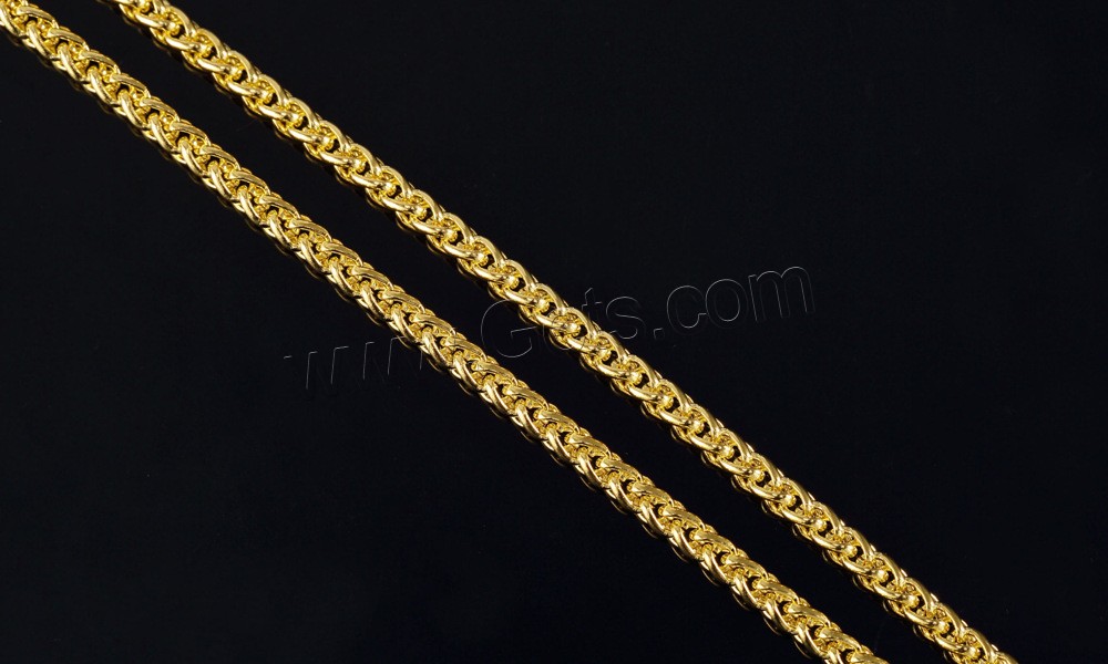 Cadena de Cuerda de Metal, chapado, diverso tamaño para la opción & para mujer, Color aleatorio, longitud:aproximado 19.6 Inch, Vendido por Sarta