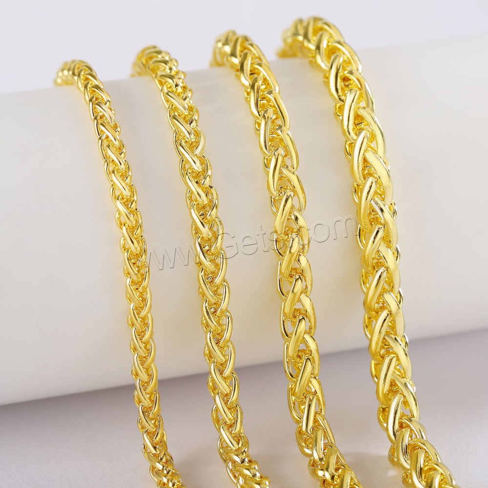 Brass Rope Chain, plated, different size for choice & for man, Random Color, Length:Approx 19.7 Inch, Sold By Strand
