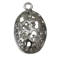 Brass Jewelry Pendants, silver color plated, hollow Approx 2mm 