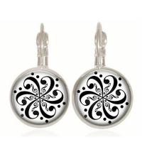 Zinc Alloy Drop Earring, Round, plated, for woman 18mm 
