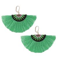 Fashion Tassel Earring, Zinc Alloy, gold color plated, for woman 62mm 
