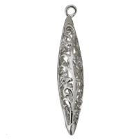 Brass Jewelry Pendants, silver color plated, hollow Approx 1.5mm 