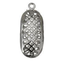 Brass Jewelry Pendants, silver color plated, hollow Approx 2mm 