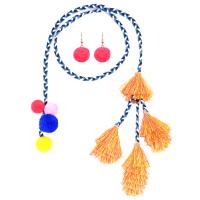 Caddice Jewelry Set, earring & necklace, Tassel, for woman, 20mm Approx 41.5 Inch 