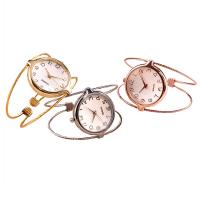 Eisen Armreif Uhr, Zinklegierung, mit Glas, chinesische Bewegung, plattiert, Vintage & Koreanischen Stil & für Frau, keine, 9x32mm, Länge:ca. 3.55-1.97 ZollInch, verkauft von PC