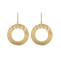 Zinc Alloy Drop Earring, Round, gold color plated, for woman, golden 