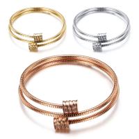 Bracelet en acier inoxydable, beignet, Placage, pour femme, plus de couleurs à choisir, 8mm, 3mm, Diamètre inté Environ 66mm, Vendu par brin