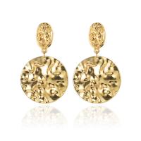 Zinc Alloy Drop Earring, Geometrical Pattern, gold color plated, for woman, golden, nickel, lead & cadmium free 