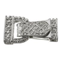 Brass Magnetic Clasp, silver color plated  Approx 1.5mm 