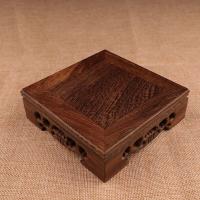 Wood Incense Burner Base, Carved, portable & durable, brown 