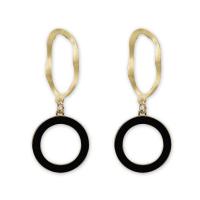 Zinc Alloy Drop Earring, zinc alloy post pin, gold color plated, for woman 