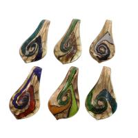 Lampwork Pendants, gold sand, mixed colors Approx 6mm 