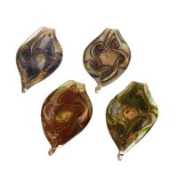 Lampwork Pendants, gold sand, mixed colors Approx 8mm 
