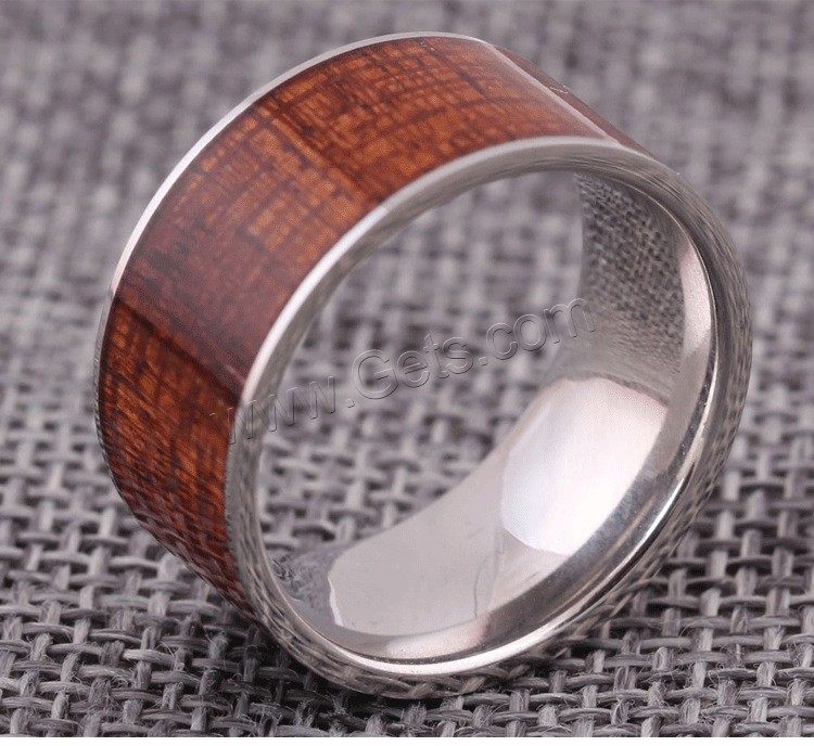 Titanium Steel Finger Ring, Donut, Unisex & different size for choice & enamel, coffee color, US Ring Size:7-12, Sold By PC