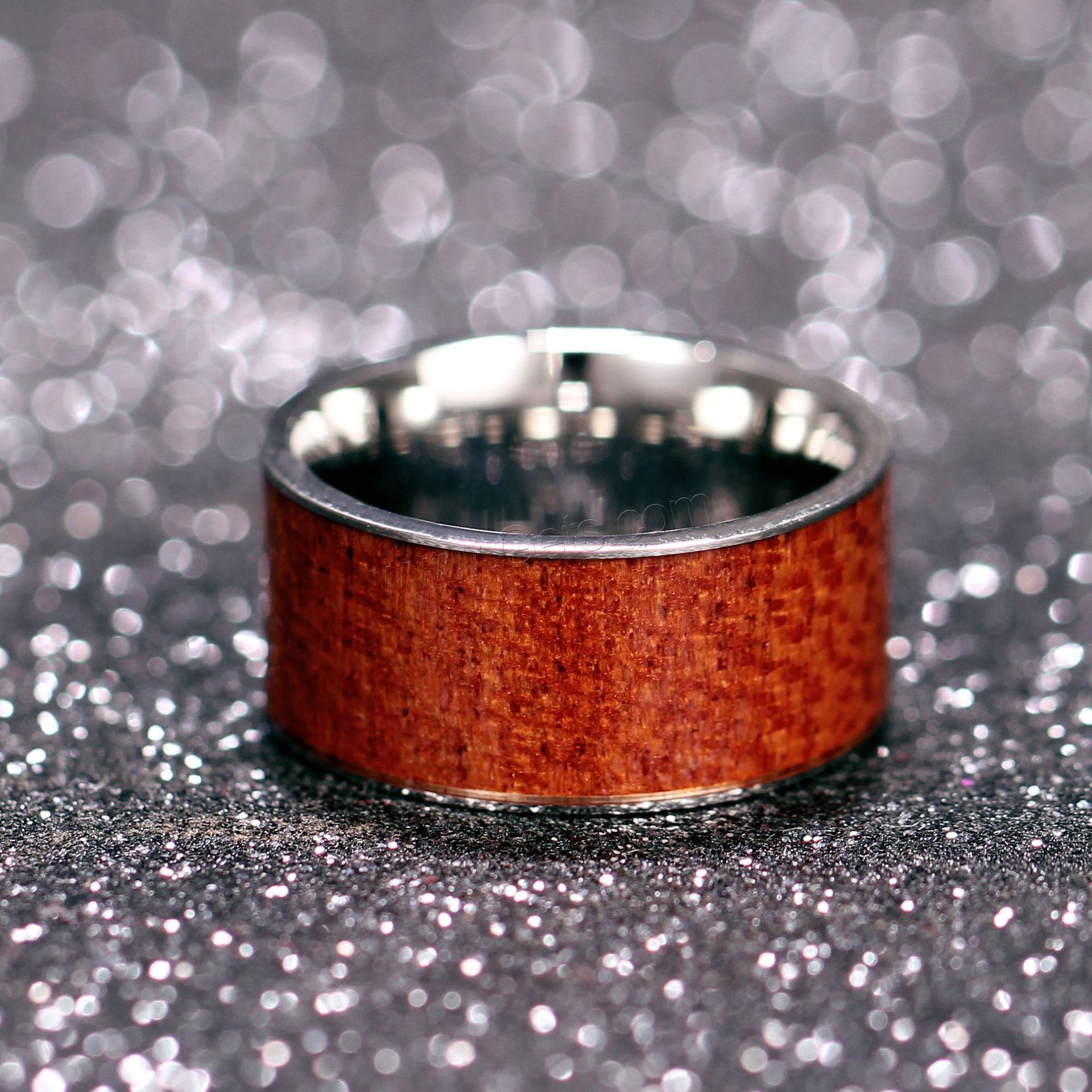 Titanium Steel Finger Ring, Donut, Unisex & different size for choice & enamel, coffee color, US Ring Size:7-12, Sold By PC