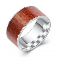 Titanium Steel Finger Ring, Donut, Unisex & enamel, coffee color, US Ring 