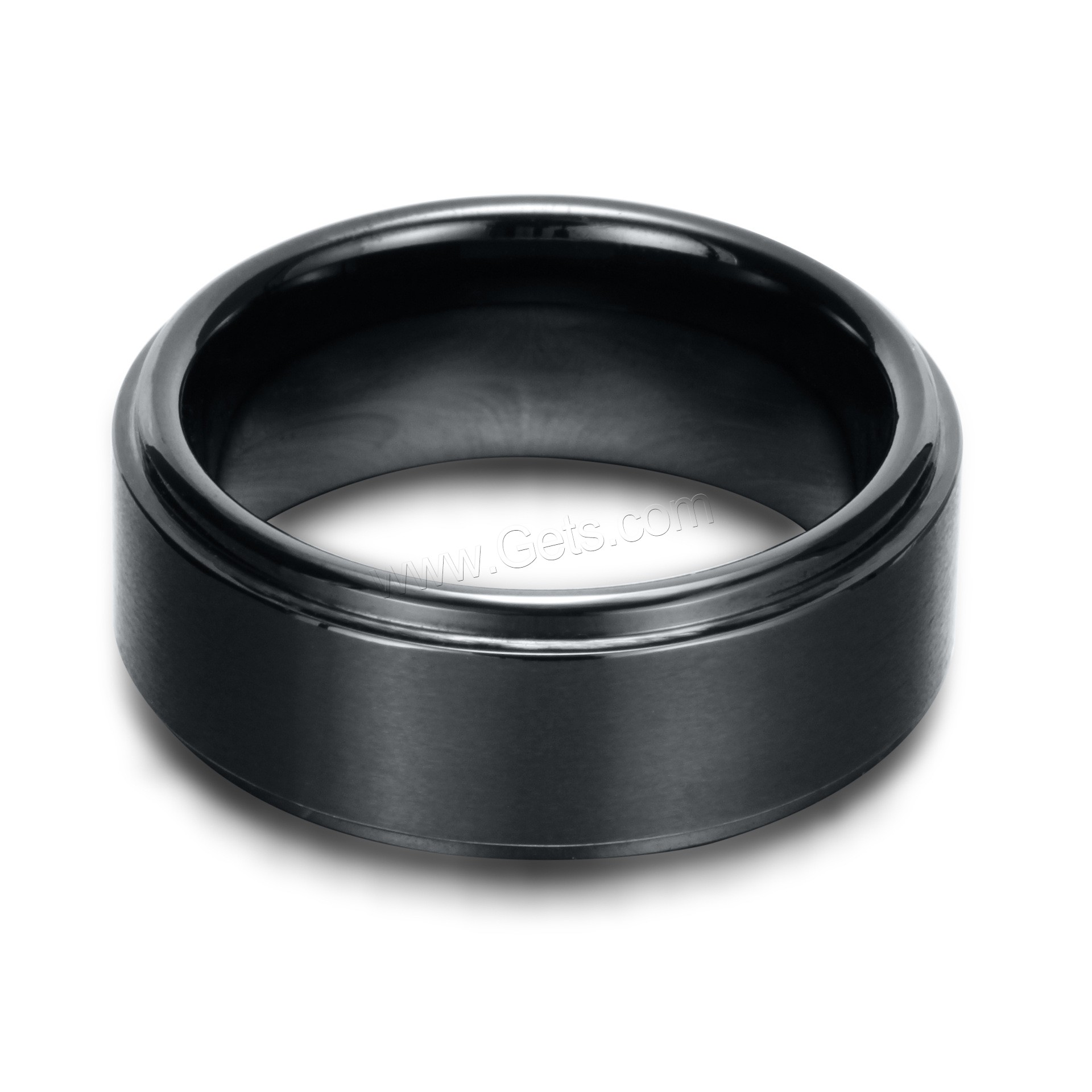 Tungsten Steel Finger Ring, Donut, black ionic, different size for choice & for man, 8mm, US Ring Size:7-12, Sold By PC